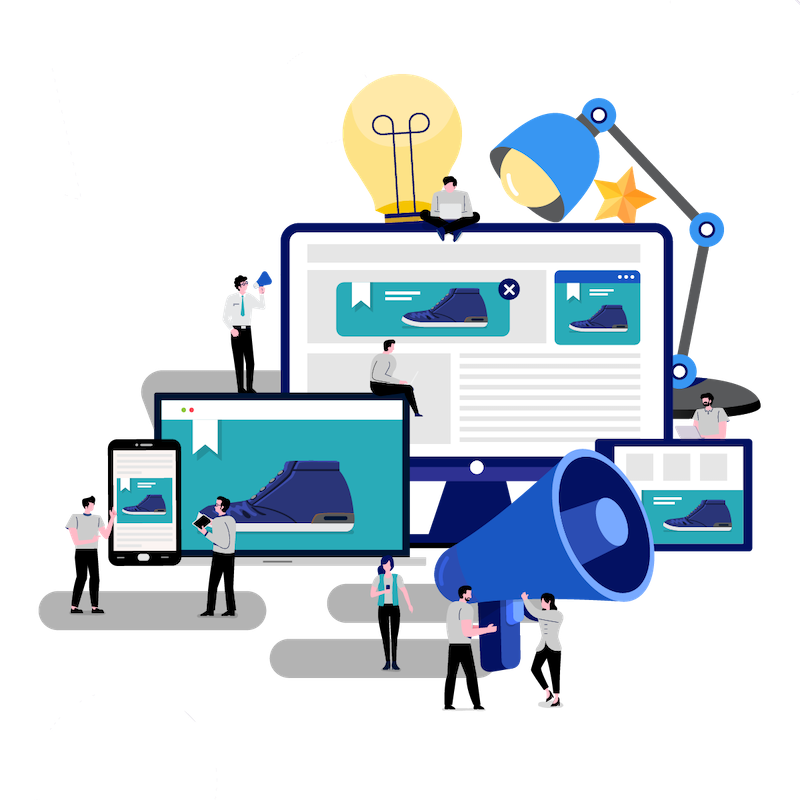 Illustration d'une expérience e-commerce omnicanale présentée à un client