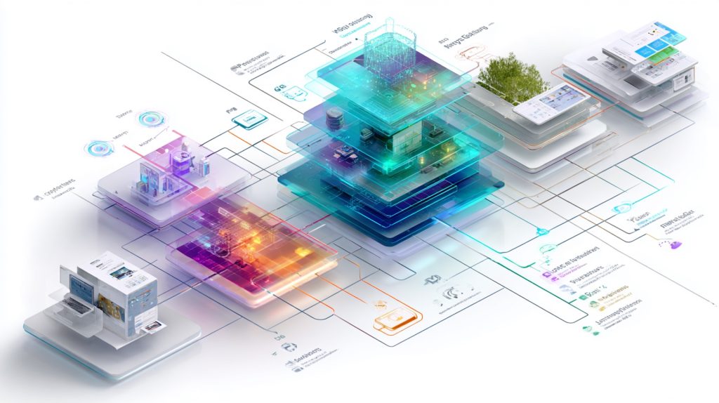 Schéma d’un écosystème digital moderne et évolutif
