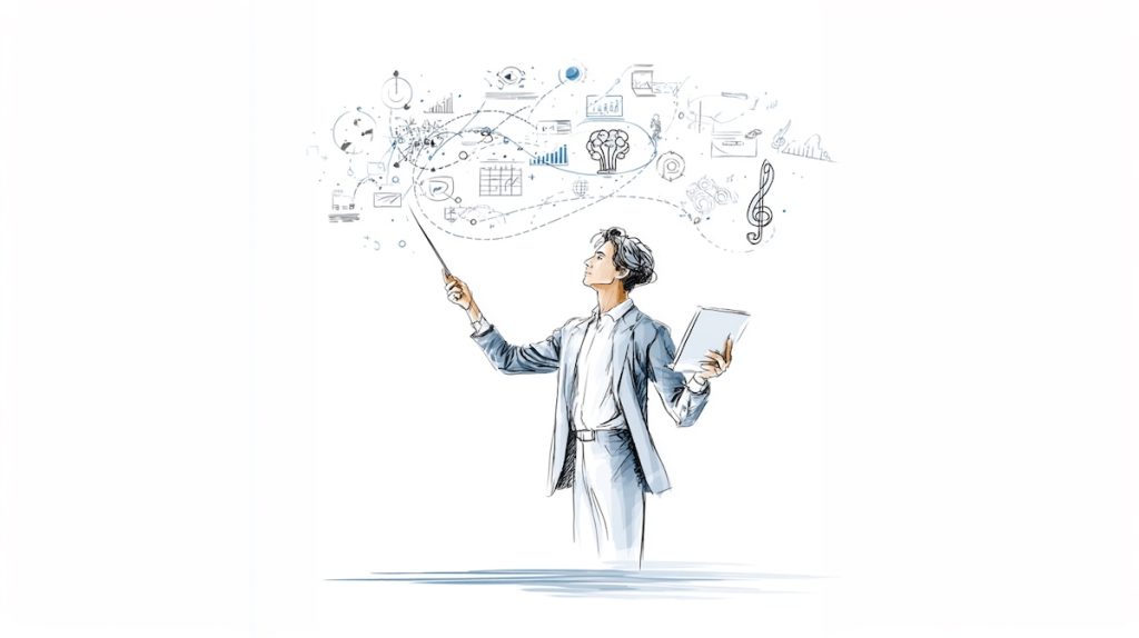 illustration de l’orchestration d’une stratégie CX et IA pour améliorer l’expérience client